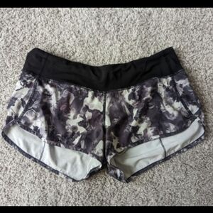 Lululemon Speed Up Shorts Black Gray White